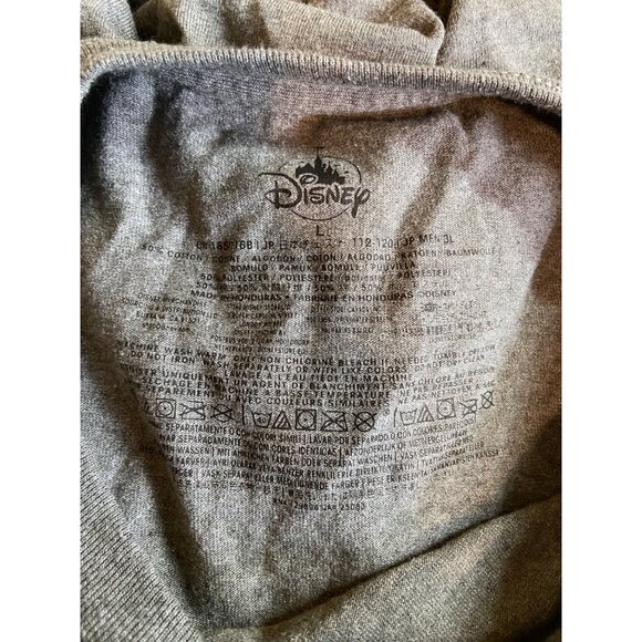 Disney Mickey Mouse Gray Ringer Tee Soft Heathered 50/50 Blend Classic - Picture 4 of 5